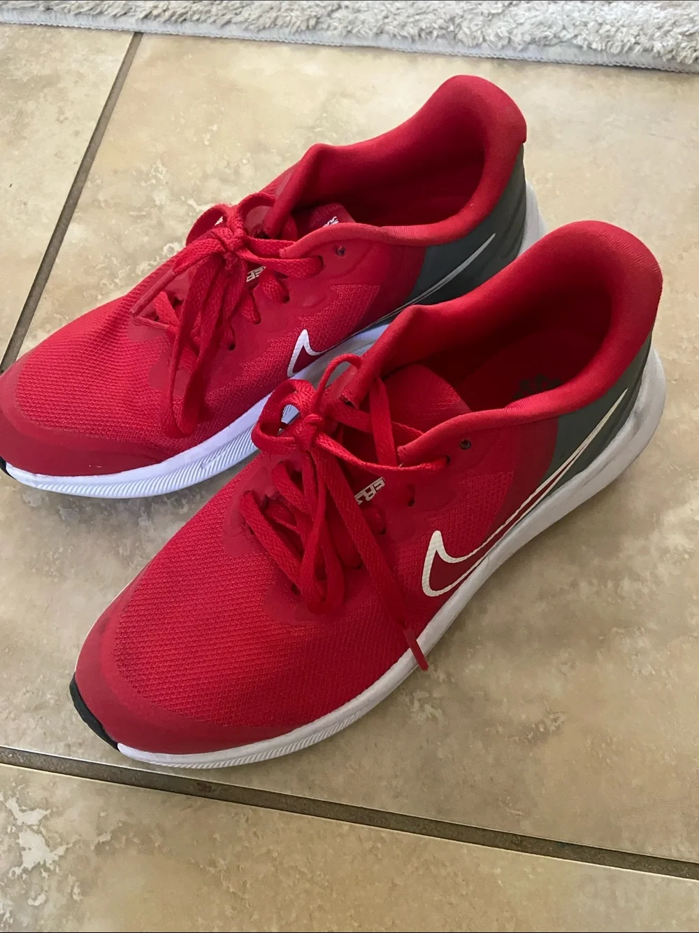 Kids Nike Red Running Sneakers